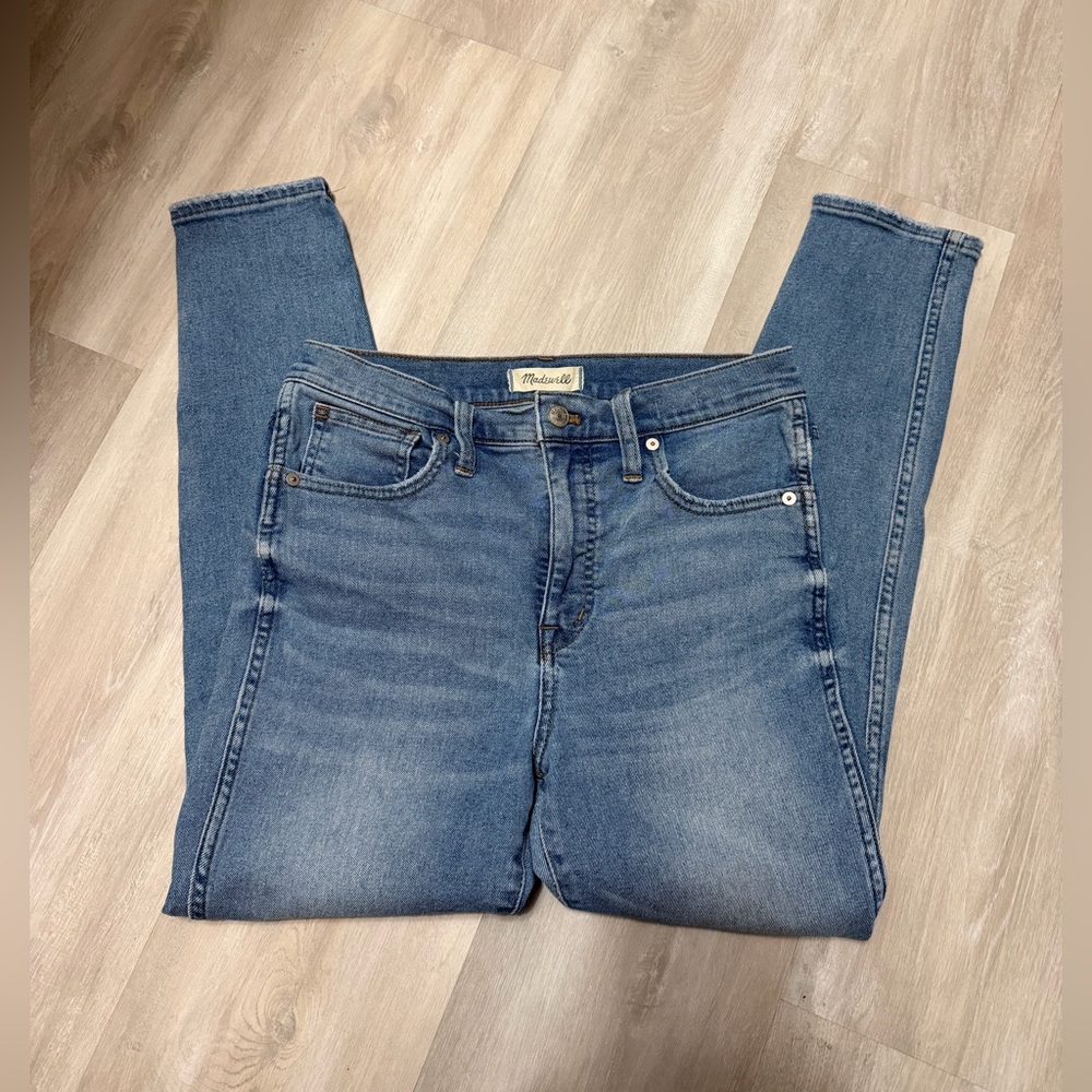 MADEWELL HIGH RISE SKINNY CROPPED JEANS